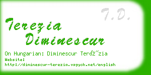 terezia diminescur business card